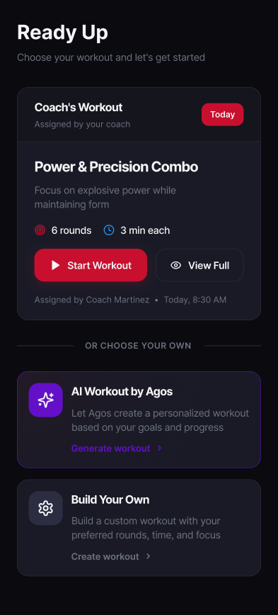TALAS Workout Selection